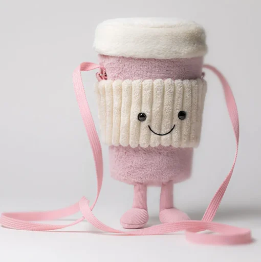 Amuseables Coffee-To-Go Pink Bag