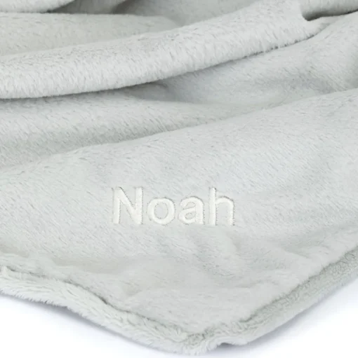 Personalised Bashful Silver Bunny Blankie